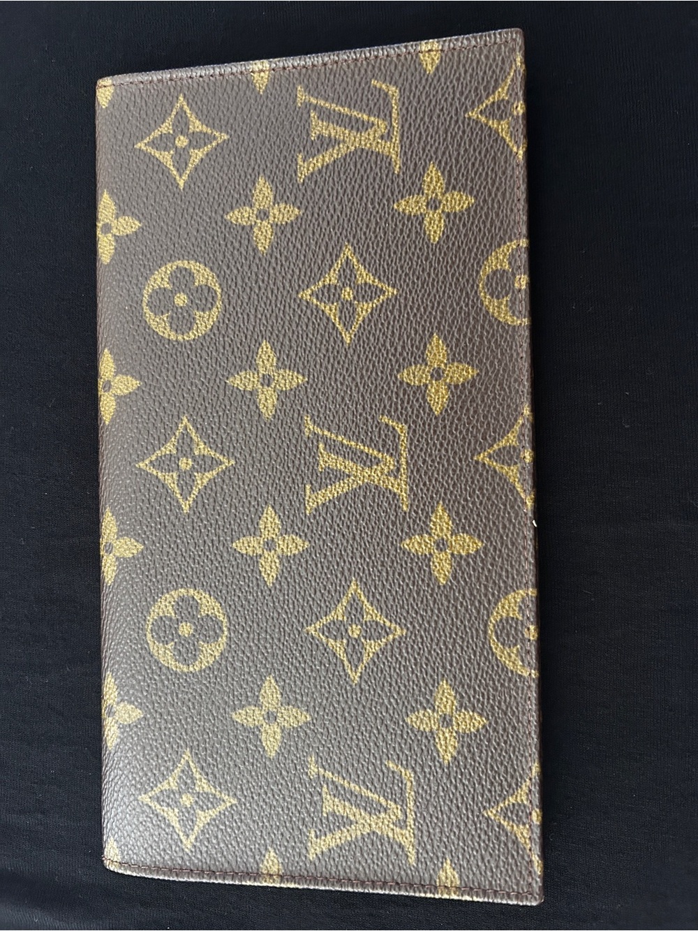 Men/women Louis Vuitton Monogram Canvas Long Card & Key Holder - Brown/Gold